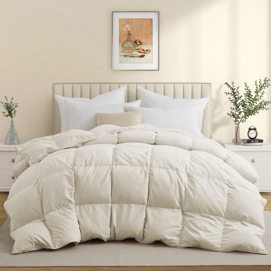 Peace Nest Puredown White Goose Feather Down Comforter All Seasons Twin