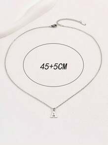 1入組簡約風和時尚26英文字母吊墜項鍊