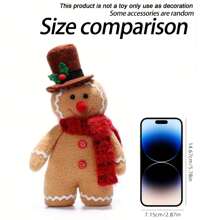 圣诞装饰 1 件圣诞装饰，姜饼人娃娃，欧美玩具装饰羊毛侏儒娃娃，圣诞装饰，家居装饰，派对装饰，感恩节礼物，（部分配件随机） - 彩色 - 查看 7