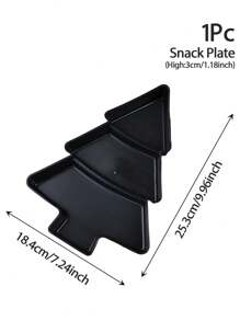 1Pc Christmas Tree Shape Plastic Divider Tray,Candy Snack Biscuit Dessert Dried Fruit Nut Tray,Home Table Decor,Birthday Party Gender Reveal Party Christmas Party Favorite Snack Tray,Christmas
