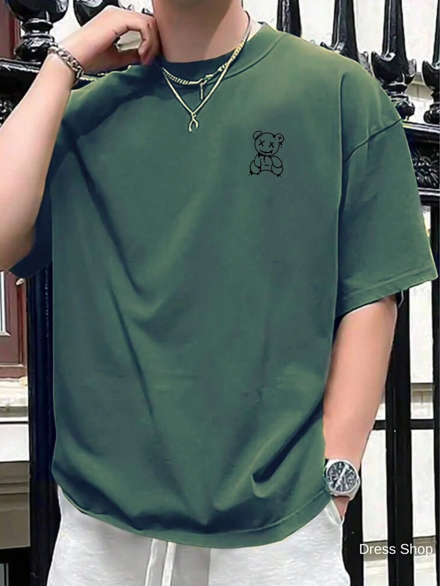 Men Shirts - 軍綠色 - 查看 1
