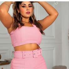 Women Shorts - 乾枯玫瑰色 - 查看 2