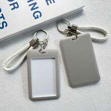 1PC Macaron Solid Color Bus Card Protection Set Student Meal Card Campus Card Access Control Document Access Card For Fall Home Decor - Multicolor - View 18