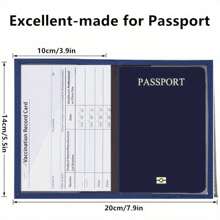 2件套定制姓名护照夹带行李牌套装，PU皮革护照套，带卡槽的旅行钱包，男女通用旅行箱牌，沙滩包，新年时尚单品