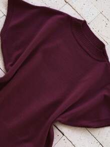 Women Sweaters - Burgundy - View 2