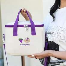 1 件大容量便携式午餐袋，户外便携式储物袋，加厚保温袋，适用于秋季家居装饰