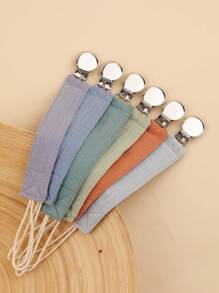 4pcs/Pack Random Baby Pacifier Leashes, Fashion Prevent-Fall Pacifier Clips & Stainless Steel Pacifier Clips, Suitable For Daily Use