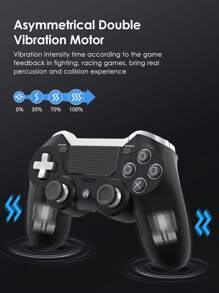 PS4/PS3/PC 控制器，无线控制器兼容 PS4/Slim/Pro/PS4/PS3/PC/Steam/IOS/Android，具有增强型双振动/高品质 3D 操纵杆/触摸功能/3.5 毫米音频插孔/6 轴运动传感器/可编程后拨片 - 多色 - 查看 7