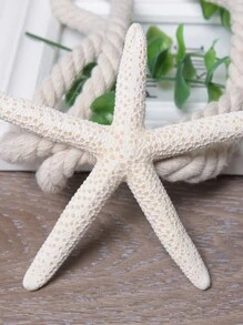 1/2pcs Natural Starfish Curtain Tieback,Simple And Elegant Pearl Curtain Tieback, No Drilling Magnetic Curtain Tiebacks, Rope Drapery Holdbacks,Room Decor Nordic Bedroom Decorations Curtain Holdback,For Bedroom Living Room Home Decor,Curtains Storage(Purely Handmade, Color May Vary) - White - View 4