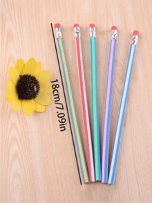 5/8/10pcs Flexible Bendable Indestructible Soft Lead Pencils, Cute Transformable Deformable Pencils, Children Educational Toys, For Kids Rewards - Multicolor - View 8