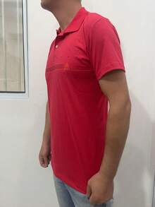 Men Polo Shirts - 紅色 - 查看 2
