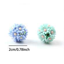 4 pièces Belles boules de fleurs mixtes rondes pour la fabrication de bijoux. Accessoires de décoration pour bracelets, téléphones, stylos, sacs et autres, parfaits pour la Saint-Valentin.