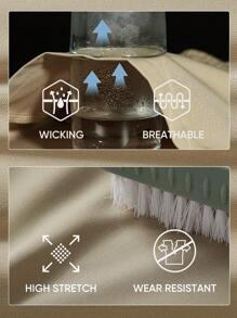 HOTSUIT Boyfriend Style Men's Golf Shorts 9" Stretch Quick Dry Casual Work Shorts With Pockets Lightweight Boyfriend Style Men's Dress Shorts - Khaki - View 5