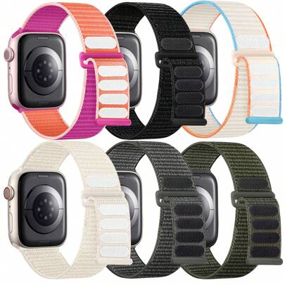 Correa deportiva suave y transpirable de nailon compatible con las correas del de 38MM, 40MM, 41MM, 42MM, 44MM, 45MM, 46MM, 49MM, ajustable para mujeres y hombres, compatible con iWatch Series SE Ultra 11/10/9/8/7/6/5/4/3/2/1