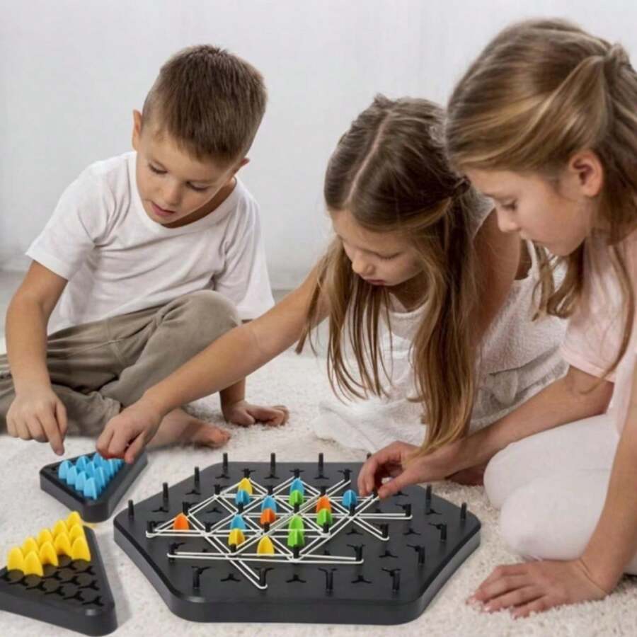 Chuỗi hình học Câu Đố Brain Teaser Tam Giác Bàn Trò Chơi Ban Nhạc Đàn Hồi Đào Tạo Gia Đình Tương Tác Đồ Chơi Cho Tập Thể Dục Tâm Trí - Nhiều màu - Xem 1