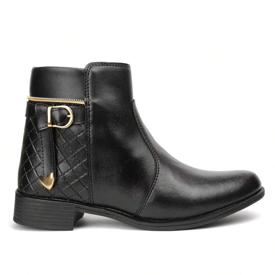 Women's Ankle Boots, Casual Ankle Boots - 黑色 - 查看 1