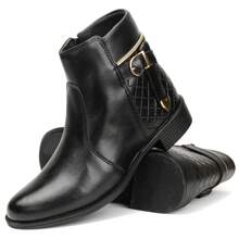 Women's Ankle Boots, Casual Ankle Boots - 黑色 - 查看 3