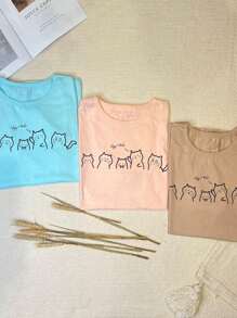Women T-Shirts - Màu xanh nhạt - Xem 3