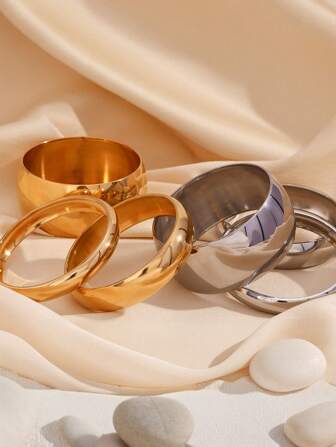 時尚模特寬手鐲，豪華不銹鋼珠寶，18K金電鍍高端配件，獨特設計