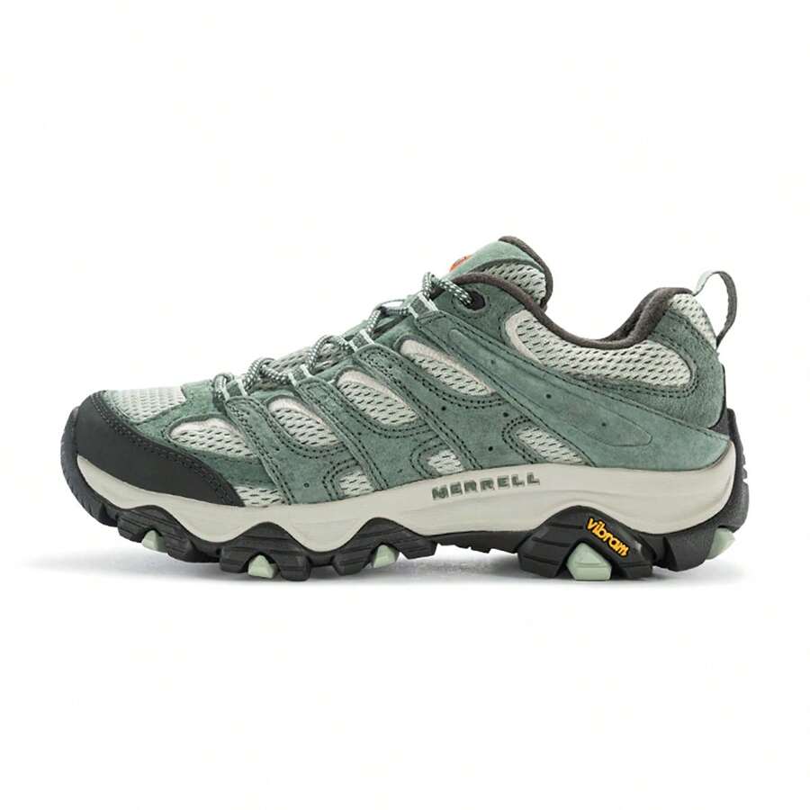 Giày leo núi ngoài trời MERRELL MOAB 3, có độ bám, giảm xóc, thiết kế cổ thấp dành cho nữ - Màu xanh lá cây đậm - Xem 1