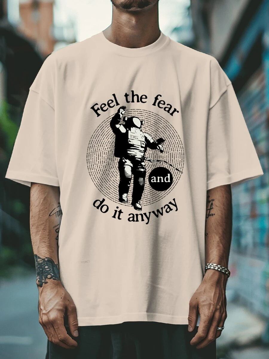 Men T-Shirts - 卡其色 - 查看 1