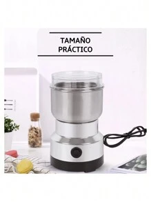 MOLINILLO AUTOMÁTICO. MOLEDOR DE ESPECIAS, SEMILLAS, GRANOS, PRODUCTOS SECOS. PULVERIZA TODO EN CUESTIÓN DE SEGUNDOS. - Plateado - Ver 4
