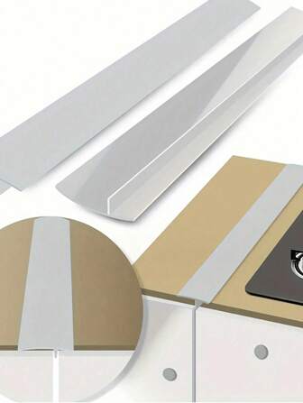 1 pieza Tira de sellado contra la suciedad de la cocina, tira de silicona resistente a alta temperatura de la cocina, sellado suave y resistente al aceite y la suciedad para la brecha de la cocina y la estufa de gas