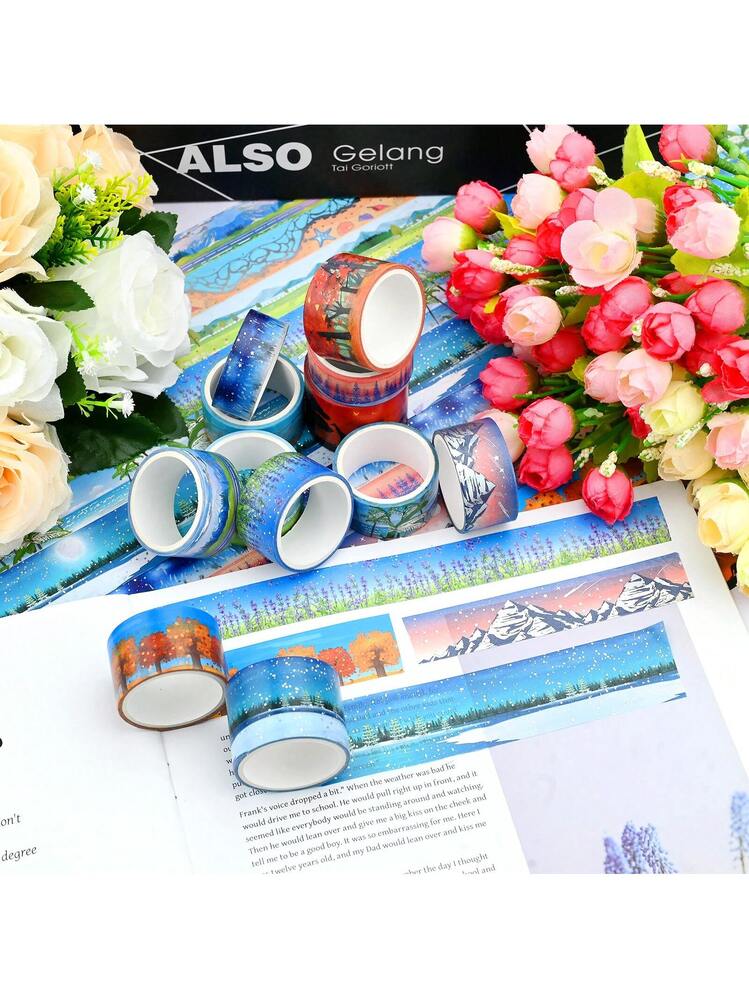 FRANCOBOLLI E WASHI Tape Carta Adesivi Colorati Impermeabili EUR 6,88 - PicClick FR