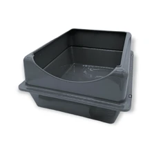 Arenero Grande Para Gato Con Extensión - Gris Oscuro - Ver 2