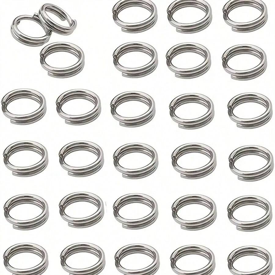 200pcs (5-12mm) Stainless Steel Double Loop Closed Jump Rings - Durable Jewelry Connectors For DIY Necklace, Bracelet, Earring Making