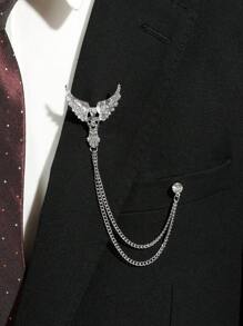 1 件时尚金/银水钻流苏胸针，带有鹰、龙、狮、梅花、鹿形动物图案，适合派对、约会、西装、日常穿着和礼物，用于衣服包饰背包，适合学校 Kpop 教师用品包饰可爱办公室配饰衬衫夹克珠宝圣诞节万圣节秋冬配饰，适合青少年、青年、男士、休闲、户外、运动、度假、毕业礼物、生日、日常穿着衣服别针有趣的教师礼物万圣节配饰教师节