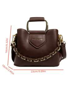 Bolso cruzado mini de moda para mujer, bolso de hombro con correa ancha y tendencia, elegante bolso de estilo cubo con sensación de calidad, incluye monedero
