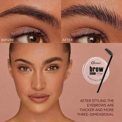 Clear Brow Soap Natural Styling Gel Enhancer Quick-Drying Cream Brow Wax Gel Eyebrow Fixing Cream