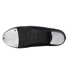 Unisex PU Leather Slip On Tap Shoe Dance Shoes For Women And Men's Dance Shoes - 黑色 - 查看 3