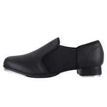 Unisex PU Leather Slip On Tap Shoe Dance Shoes For Women And Men's Dance Shoes - 黑色 - 查看 2