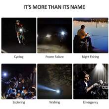 1pc Bicycle LED Waterproof Front Light & Warning Tail Light Set Cycling Equipment Mountain Bike Parts
