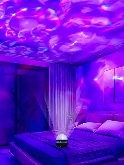 1 件梦幻水波星云星空灯，水波星旋转灯 - 照亮浪漫卧室、舞池、舞台、派对。为假期、聚会、露营探险和派对增添魅力 - 迷人的礼物，适合所有场合！圣诞节、圣诞节必备舞台照明环境照明灯和灯笼！