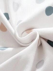 Mono de manga larga para bebé con estampado de puntos y letras, otoño - Blanco - Ver 9