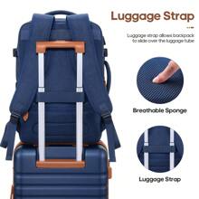 Bruno Cavalli Luggage 3 Piece Sets Carry On Luggage,20 Inch Suitcase With TSA Lock Spinner Wheels,PC Hardshell Travel Luggage Set With Travel Backpack - 藍色 - 查看 7