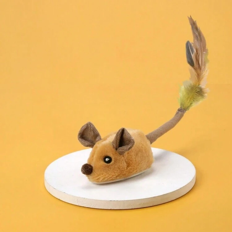 Smart Running Mouse Cat Toy Interactive Random Moving Electric Cat Teaser Toys Simulation Mice Kitten Self-Playing Plush Toys - Multicolor - View 7
