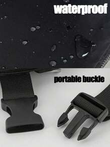 1pc Black Multifunctional Crossbody Chest Bag, Waist Bag, Nylon Waterproof Chest Bag, Men'S And Women'S Crossbody Bag, Outdoor Sports Running Waist Bag, With Adjustable Shoulder Straps, Small Waist Bag, Suitable For Exercise, Running, Hiking