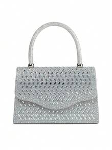 Sparkling, Shining, Elegant, Exquisite Mini Crystal Decorated Clutch Bag Perfect For Parties, Proms, Dinners, Banquets. Best Gift For Women