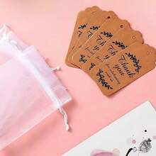 30 Pcs Premium Clear Organza Bags, White Wedding Gift Bags, Jewelry Gift Bags, For Party, Jewelry, Christmas, Holiday, Bathroom Soaps, Cosmetic Organza Gift Packing Supplies, Drawstring Gift Bags - Multicolor - View 1