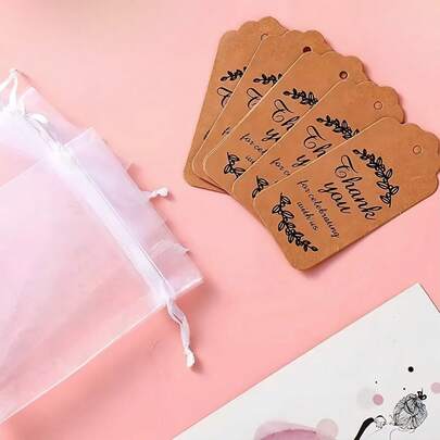 30 Pcs Premium Clear Organza Bags, White Wedding Gift Bags, Jewelry Gift Bags, For Party, Jewelry, Christmas, Holiday, Bathroom Soaps, Cosmetic Organza Gift Packing Supplies, Drawstring Gift Bags