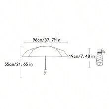 1pc Floral Cat Cartoon Pattern Foldable Umbrella, Sun-Proof & Rainproof Dual Use Automatic Open Close Portable Umbrella, Suitable For Students & Women Summer Cooling, Beach, Travel