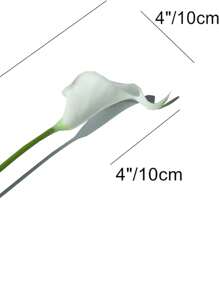 5/10/20 piezas de Flores Artificiales Blancas, Lirio de Cala y Lirio de Seda de 13.4 pulgadas, para el Día de la Madre, Pascua, Hogar, Cocina y Bodas