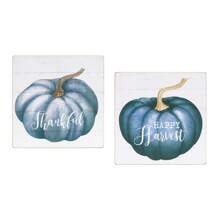 Pumpkin Sentiment Sign (Set Of 4)