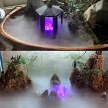 12 LED Mist Maker Fogger Water Fountain Pond Fog Machine Atomizer Air Humidifier
