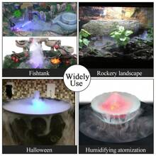 12 LED Mist Maker Fogger Water Fountain Pond Fog Machine Atomizer Air Humidifier