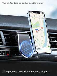 1入車用手機支架，通風口磁吸座架，可固定於儀錶板上，金屬磁性車用手機座適用於車用通風口或擋風玻璃 - 彩色 - 查看 8